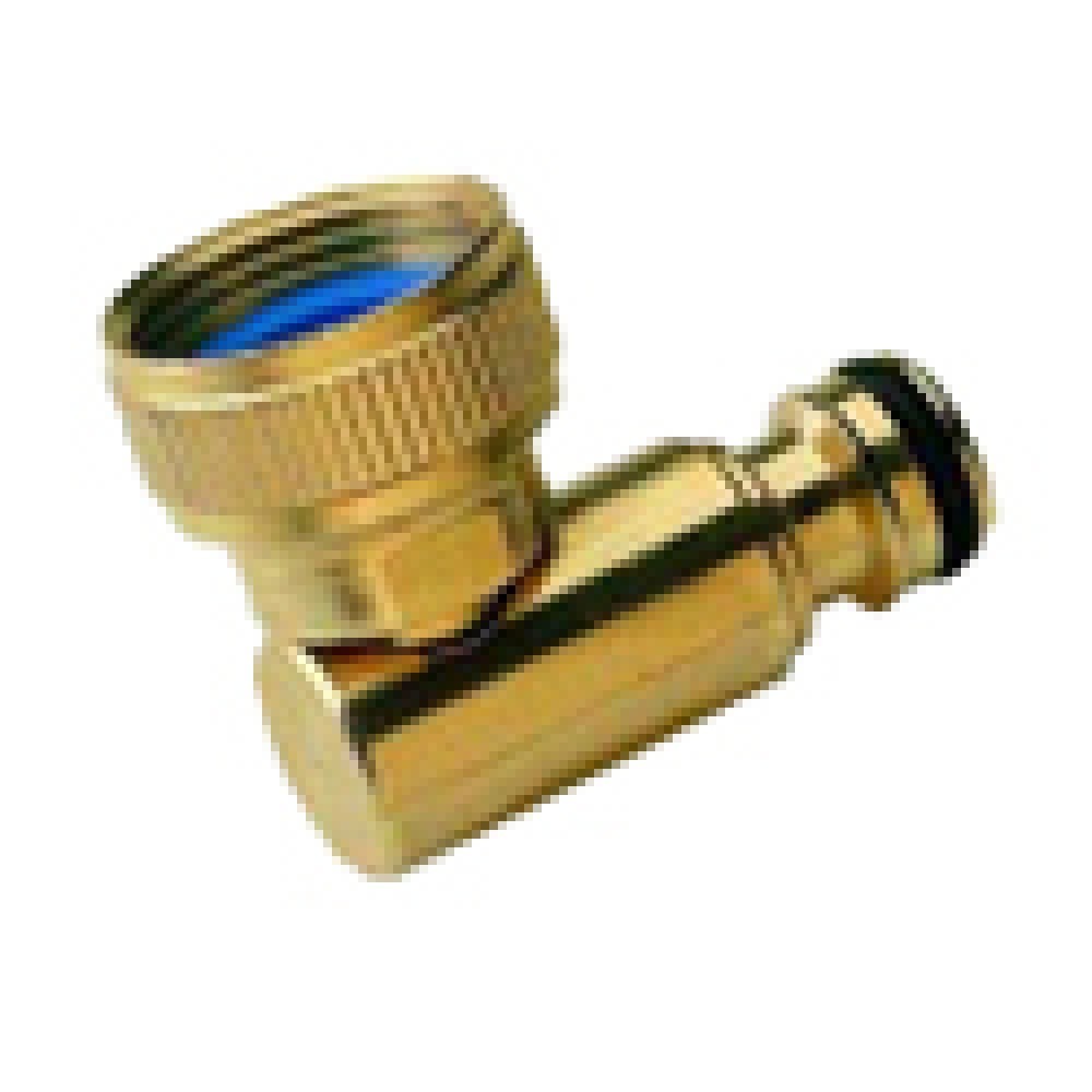 Brass Swivel Elbow - 3/4 QR fitting (input side of hose reel)