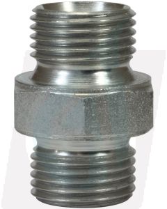 MALE TO MALE ZINC PLATED STEEL DOUBLE NIPPLE ADAPTOR-3/8"M to 3/8"M
