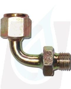 SWEPT 90° ELBOW ZINC PLATED 3/8"F X 3/8"M