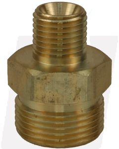 NIPPLE M22 M X 1/4&quot;M TO SUIT 15mm NOSE