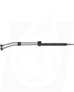 ST54 TWIN LANCE WITH MOULDED HANDLE, 980mm, KEW SPIGOT, WITH ST10 NOZZLE PROTECTORS, SIDE HANDLE AND BEND