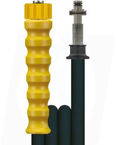 HIGH PRESSURE HOSE, BLACK, 2 WIRE, SMOOTH COVER, 400 BAR, SWIVEL OUTLET