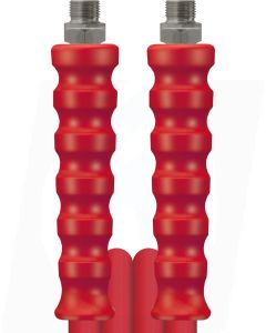 HIGH PRESSURE HOSE, RED, 2 WIRE, WRAPPED COVER, 400 BAR