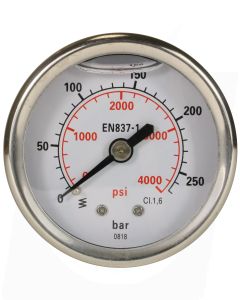 PRESSURE GAUGE 0-250 WITH REAR ENTRY