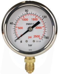 PRESSURE GAUGE 0-160 BAR BOTTOM ENTRY