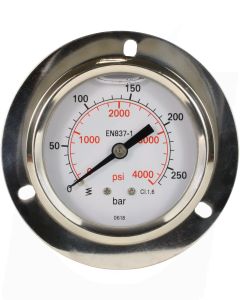 PRESSURE GAUGE 0-250 BAR WITH MOUNTING RING