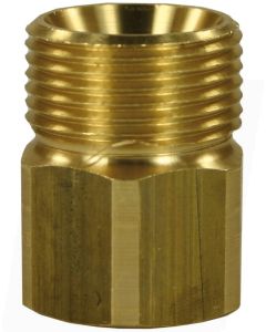 FEMALE TO MALE BRASS QUICK SCREW NIPPLE ADAPTOR-M22 M to M22 F
