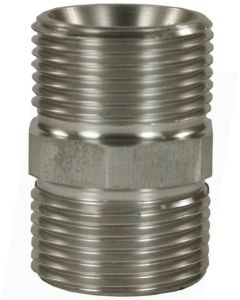 MALE TO MALE STAINLESS STEEL HOSE CONNECTOR ADAPTOR-M22 M to M22 M (Conical version)