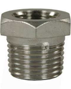 FEMALE TO MALE STAINLESS STEEL REDUCTION NIPPLE ADAPTOR-1/8"F to 1/2"M