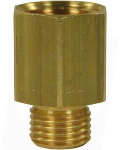 FEMALE TO MALE BRASS REDUCTION EXTENSION NIPPLE ADAPTOR-1/2"F to 3/8"M