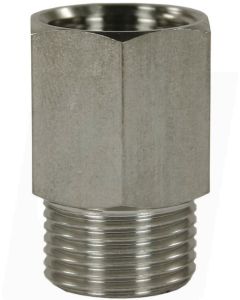 FEMALE TO MALE STAINLESS STEEL EXTENSION NIPPLE ADAPTOR-1/2"F to 1/2"M