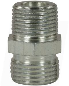 MALE TO MALE ZINC PLATED STEEL BICONE RING COMPRESSION FITTING ADAPTOR X-GE-M16 M to 1/2"M