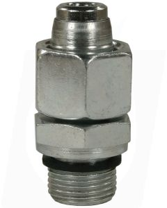 MALE TO FEMALE ZINC PLATED STEEL BICONE RING COMPRESSION FITTING ADAPTOR EG-M12 M to 1/4"F