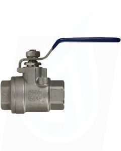 BALL VALVE + HANDLE 3/8"F x 3/8"F NICKEL PLATED BRASS