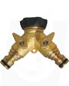 COUPLING PLUG 2 WAY BRASS X RUBBER 3/4&quot;