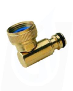 Brass Swivel Elbow - 1/2" QR fitting (input side of hose reel)