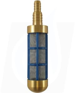 BRASS 1/2" - 3/4" SUCTION FILTER 300 MICRON BLUE FILTER
