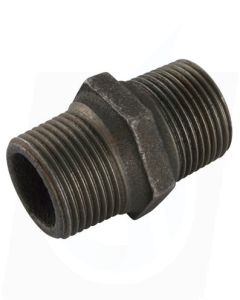 Black BSPT Male Equal Hexagon Nipple (280)