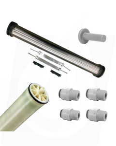 Ez-Pure 21" Serviceable Housing + LP4021 RO Membrane" (Fully Assembled with JG Fittings Ready to Use)