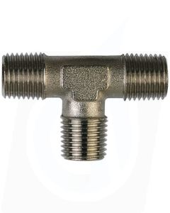 Nickel Plated Brass Male Thread 3 Way T Piece