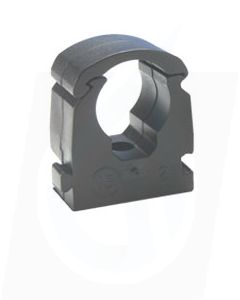 15mm PIPE CLIP - BLACK
