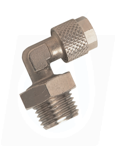 Thread to Tube Quick-Fit Swivel Stud Brass Elbow Fitting