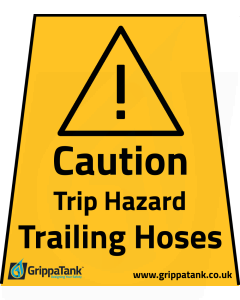 "Caution - Trailing Hoses" vinyl stickers