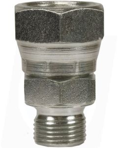 FEMALE TO MALE ZINC PLATED STEEL SWIVEL ADAPTOR-1/2"F to 1/2"M