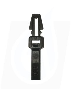 PACK OF 100 BLACK PANEL MOUNT CABLE TIES