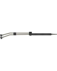 ST54 TWIN LANCE WITH MOULDED HANDLE, 980mm, KEW SPIGOT, WITH ST10 NOZZLE PROTECTORS, SIDE HANDLE AND BEND