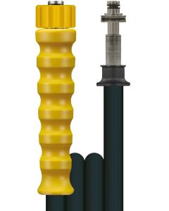 HIGH PRESSURE HOSE, BLACK, 2 WIRE, SMOOTH COVER, 400 BAR, SWIVEL OUTLET