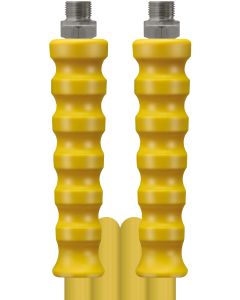 HIGH PRESSURE HOSE, YELLOW, 2 WIRE, WRAPPED COVER, 400 BAR