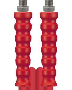 HIGH PRESSURE HOSE, RED, 2 WIRE, WRAPPED COVER, 400 BAR