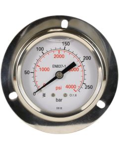 PRESSURE GAUGE 0-250 BAR WITH MOUNTING RING