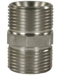 MALE TO MALE STAINLESS STEEL HOSE CONNECTOR ADAPTOR-M22 M to M22 M (Conical version)