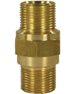 MALE TO MALE BRASS HOSE CONNECTOR ADAPTOR-M22 M to M22 M (long version)