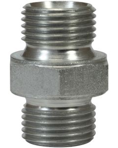 MALE TO MALE ZINC PLATED STEEL DOUBLE NIPPLE ADAPTOR-1/2"M to 1/2"M