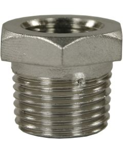 FEMALE TO MALE STAINLESS STEEL REDUCTION NIPPLE ADAPTOR-1/4"F to 1/2"M