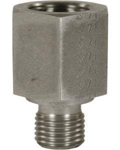FEMALE TO MALE STAINLESS STEEL REDUCTION EXTENSION NIPPLE ADAPTOR-3/8"F to 1/2"M