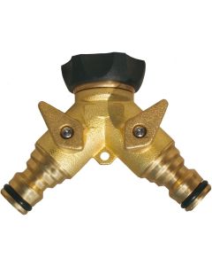 COUPLING PLUG 2 WAY BRASS X RUBBER 3/4&quot;