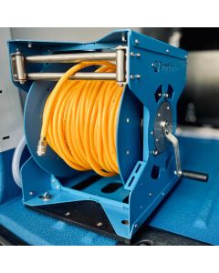 GrippaReel V1 - Blue Electric & Manual WFP Low Pressure Steel Water Reel
