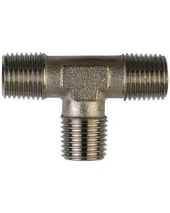 Nickel Plated Brass Male Thread 3 Way T Piece