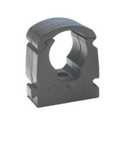 15mm PIPE CLIP - BLACK