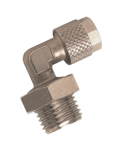 Thread to Tube Quick-Fit Swivel Stud Brass Elbow Fitting