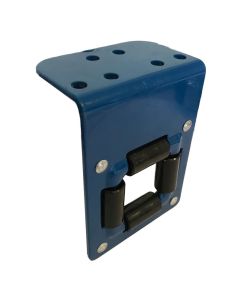 Blue Powder Coated Steel Right Angle Nylon Roller Guide