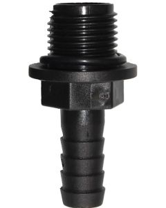 HOSE TAIL PLASTIC 1/2"M X 19MM PLUS O-RING