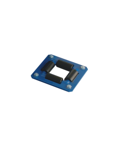 Blue Powder Coated Steel Surface Mount Nylon Roller Guide
