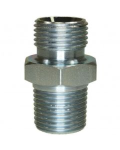 MALE TO MALE ZINC PLATED STEEL DOUBLE NIPPLE ADAPTOR BSP TAPERED-1/4"M to 1/2"TM